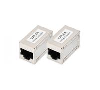 Digitus DN-93905-2 Acopladores Modulares CAT 6A Blindados Plateados Paquete de 2