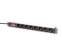 Digitus Regleta 19" DN-95436 - 8 tomas 1U con interruptor y protección contra sobrecargas