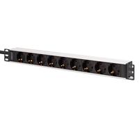 DIGITUS DN-95440 - Regleta de enchufes de 19" - 9 Tomas - Enchufe C20 - 1U - 250 VCA 50/60 Hz 16 A 3600 W - para armarios de Red y servidores de 19 Pulgadas