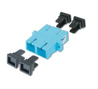 DIGITUS DN-96005-2 - Acoplamiento de fibra óptica - SC a SC dúplex - Multimodo OM3 - Manguito cerámico - Para cajas de empalme de fibra óptica, paneles de conexión y cajas de conexión - Aqua