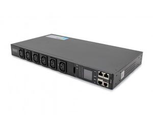 Digitus DN-DP-H1-12C13 Regleta de alimentación SMART PDU 1U, entrada IEC320 C20 16A/250V, salidas 12x C13, 16A