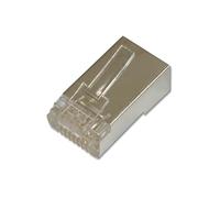 DIGITUS DN-MO-8-8-SRS - Conector Cat 5e para crimpado - 100 Unidades - Conector de Red RJ45 blindado - para Cable de Red Cat5e - 1GBase-T - 8P8C - AWG 27-7 a AWG 24-7