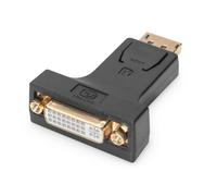 DIGITUS DP Male to DVI-I Female DisplayPort Adapter - Black