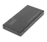 Digitus DS-45322 2 puertos Distribuidor HDMI con pantalla LED, carcasa metálica, compatible con ultra HD 4096 x 2160 pix