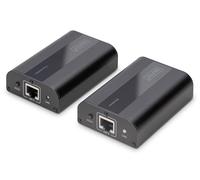 DIGITUS DS-55204 Extensor HDMI - UHD 4K 60 Hz - 70 m mediante cable LAN - Set: Transmisor y Receptor - IR Infrarrojos - HDCP 2.2