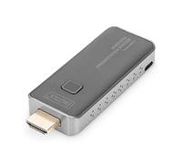 DIGITUS DS-55320 Click & Present Mini - Transmisor HDMI para ampliación - Unidad transmisora HDMI para DS-55319 - No Requiere Controladores - True Plug & Play - Plata/Negro