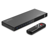 DIGITUS DS-55332 Conmutador HDMI 5x1-5 Entradas 1 Salida - UHD 4K/60 Hz HDTV: 3840 x 2160p - HDCP 2.2 & HDMI 2.0 - HDR, CEC, Deep Colour, DTS, Dolby Digital, LPCM - para TV, Monitor, PS5, PS4, Xbox