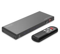 DIGITUS DS-55335 Conmutador HDMI 4x1 - 4 entradas 1 Salida - UHD 8K/60 Hz HDTV: 7680 × 4320p - HDCP 2.3 & HDMI 2.1 - HDR, CEC, Deep Color, DTS, Dolby Digital, LPCM - para TV, Monitor, PS5, PS4, Xbox