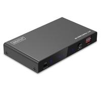 DIGITUS DS-55339 Divisor HDMI 1x2 - Entrada: 1 Puerto/Salida: 2 Puertos - UHD 8K/60 Hz HDTV: 7680 × 4320p - HDCP 2.3 & HDMI 2.1 - HDR, Deep Color, Interruptor EDID - Toslink, Estéreo (3,5 mm)