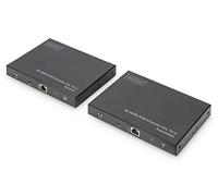 DIGITUS DS-55513 Extensor KVM HDMI - UHD 4K 60 Hz - 70 m mediante cable LAN - Set: Transmisor y Receptor - Loop-Out, Audio - HDMI 2.0 & HDCP 2.2/1.4