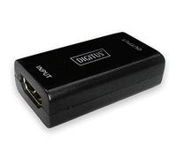 DIGITUS DS-55900-1 Repetidor HDMI, UHD 4K/24 Hz Máx 30 m, Extensor HDMI, Amplificador de señal HDMI, Compatible con HDCP, Fuente de alimentación HDMI