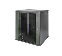 16U wall mounting cabinet 789x600x600 mm, color black (RAL 9005)