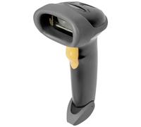 DIGITUS Escáner de códigos de barras 1D - Escáner de mano bidireccional - 200 escaneos/s - 30 cm de distancia de escaneado - 2 m de cable - IP54 - Mango ergonómico - EAN, UPC, Code-39, .. - Negro/Gris