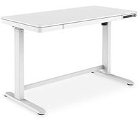 Electric height-adjustable Desk, 120x60x12cm top 50kg load, USB-charging ports, white