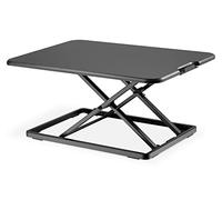 DIGITUS Escritorio ergonómico de bipedestación - 6 Alturas - 8 kg de Capacidad de Carga - Superficie de Trabajo 67x47 cm - Escritorio de bipedestación - Negro
