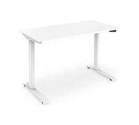 Electric height-adjustable Desk, 120x60x18cm top 50kg load, white