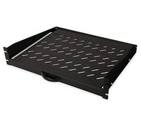 DIGITUS Estante extraíble - 19 Pulgadas 2U - 352 mm de Profundidad - Negro | Fijación delantera - Para armarios de red y servidores con una profundidad mínima de 450 mm - Capacidad de carga de 30 kg