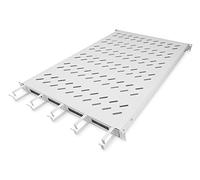 DIGITUS Estante para instalación Fija - 19 Pulgadas - 1U - para armarios de Red y armarios para servidores - A Partir de 1000 mm de Profundidad de Armario - con guía de Cables integrada - Gris