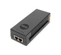 DIGITUS Ethernet PoE+ Inyector - 10 Gigabit - 30 W presupuesto Power Over Ethernet - IEEE 802.3af/at - Detección automática de Dispositivos PoE - 100 m de Alcance - Negro