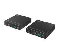 Extensor de HDMI por fibra óptica 4K/60Hz con KVM USB 1.1 sobre IP 1G hasta 40km/300m, máx. 253 receptores, HDMI Loop-Out, Audio - conjunto
