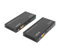 Digitus Extensor HDMI 4K HDBaseT Juego 150m - Transmisor y Receptor 3840x2160 18Gbps, IR, RS-232, USB, Compatible con Cat5e/6/7/8, Plug & Play