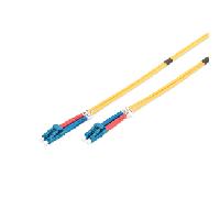 DIGITUS DK-2933-01, Cable De Fibra Óptica OS2, 1 m, LC a LC, Dúplex, 1/10 Gbit/s, Cable LAN De Fibra Óptica Monomodo SM, Tipo De Fibra: 9/125 µ, Amarillo (Yellow)