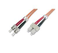 Digitus FO Cable de conexión OM2-1 m de Cable de fibra óptica ST a SC - LSZH - multimodo dúplex 50/125µ - 10 GBit/s - naranja