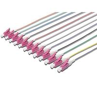 DIGITUS FO Latiguillos, 12 piezas, LC, Simplex, OM4, código de color DIN IEC 304, Fibra óptica, tecnología de redes, longitud 2m