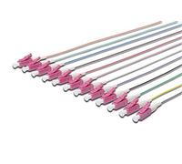 DIGITUS FO Latiguillos, 12 piezas, LC, Simplex, OM4, código de color DIN IEC 304, Fibra óptica, tecnología de redes, longitud 2m