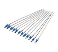 DIGITUS FO Latiguillos, 12 piezas, LC, Simplex, OS2, código de color DIN IEC 304, Fibra óptica, tecnología de redes, longitud 2m