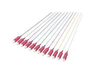 DIGITUS FO Latiguillos, 12 piezas, SC, Simplex, OM4, código de color DIN IEC 304, Fibra óptica, tecnología de redes, longitud 2m