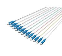 FO pigtail set, 12 pcs., SC, SM OS2 09/125 µ loose buffer, color code DIN IEC 304, 2 m