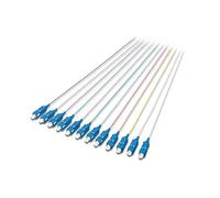 DIGITUS FO Latiguillos, 12 piezas, SC, Simplex, OS2, código de color DIN IEC 304, Fibra óptica, tecnología de redes, longitud 2m