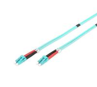 Digitus – Cable de conexión de fibra óptica OM3 3 m LC-LC LSZH Duplex 50/125µ 10 GBit/s Turquesa