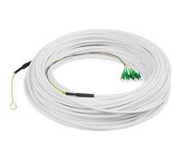 DIGITUS FTTH Drop Cable - Monomodo - OS2-4 fibras - 4 conectores LC/APC - bend-optimised G.657A2 - LSZH - 30 m de longitud de cable - Cable de Fibra Óptica