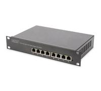 DIGITUS Gigabit Ethernet PoE+ Switch - 10 Inch - 8 Ports - Unmanaged - IEEE 802.