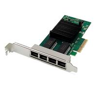DIGITUS Gigabit Ethernet Server Tarjeta de red - 4 puertos RJ45 - NIC - Intel I350 - libre de halógenos - 10/100/1000 Mbps