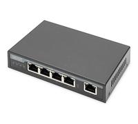 DIGITUS Gigabit PoE Extensor, 4 Puertos, 85 W 100 m de extensión, en Cascada, autoalimentado