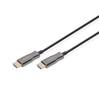 HDMI AOC hybrid-fiber connection cable, Type A M/M, 15m, UHD 4K@60Hz, gold, bl