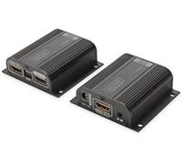 HDMI Extender Set, 50 m over network cable (CAT 6/6a/7), EDID, 1x HDMI loop out, FHD, 1080p