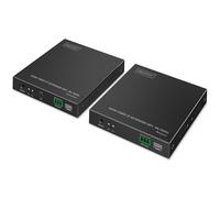 DIGITUS HDMI Fiber IP Extender Set - UHD 4k 60Hz - HDMI 2.0 - Alcance MM 300 m y SM 40 km - Transmisor y receptor - Punto a punto - Negro