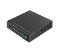 DIGITUS HDMI Fiber KVM IP Extender Receptor para DS-55348 - UHD 4k 60Hz - HDMI 2.0 - Alcance MM 300 m y SM 40 km - 2x USB para ratón, teclado - Punto a punto - Negro