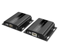 DIGITUS HDMI IP PoE Extender Set - UHD 4k 60Hz - HDMI 2.0 - hasta 200 m de alcance - transmisor y receptor - hasta 253 receptores - CAT 6 - negro