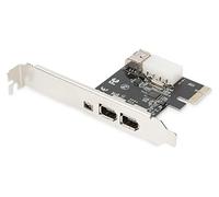 IEEE 1394a Interface Card, PCIexpress, 4 Port 1x ext. 1394mini, 2x ext./1x int. 1394a Ports
