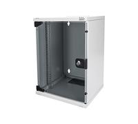 DIGITUS Juego de 10 Pulgadas - Armario de Red 9U Serie Soho Gris - Estante - regleta de enchufes - Panel de Conexiones de 8 Puertos - conmutador gigabit de 8 Puertos