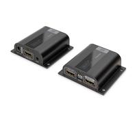Digitus Juego Extensor HDMI 1080p Full HD por Cable Ethernet Cat6/Cat6a/Cat7 hasta 50 m con IR, Transmisor y Receptor (Set)
