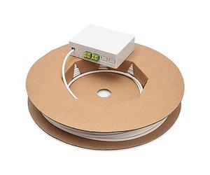 DIGITUS Kit de instalación FTTX - Caja de Empalme FTTH - Acoplador dúplex LC-APC - 4 Fibras - premontado - 50 m de Longitud de Cable - Montaje en Superficie - Blanco