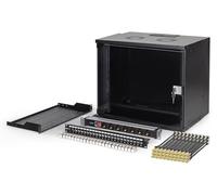 DIGITUS Kit de Red de 19 Pulgadas - 9U - sin Montar - Soho Pro - Negro