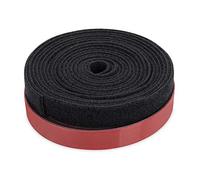 DIGITUS Sistema de gestión de cables de cinta de gancho y bucle con cabeza de seta - Rollo de 2,5 m Autoadhesivo (4 kg/cm²) - cinta de gancho y bucle de vellón de 5 m