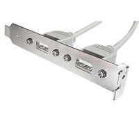 Digitus lp674 Panel Ranura con 2 Conectores Externa USB 2.0 Tipo A, Hembra, Conectores internos para la Placa Madre 2 x 5 Pin 2,54 mm